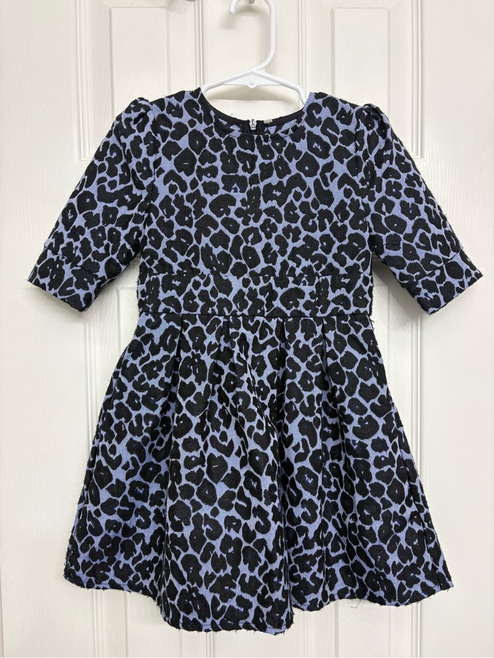 Ivy City Co Black and Lilac Leopard Print Dress -2T